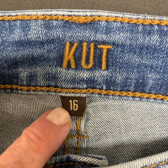 Kut From the Cloth Womens Jeans Ankle Skinny High Rise Med Wash Plus Size 16 - Picture 12 of 16